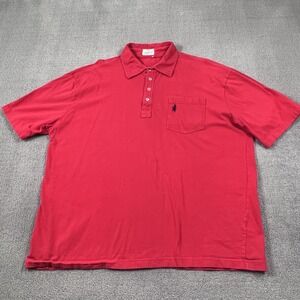 Johnnie O Polo Shirt Adult 2XL XXL Red Short Sleeve Casual Preppy Men's